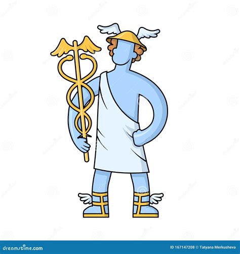 mythical god Hermes cartoon